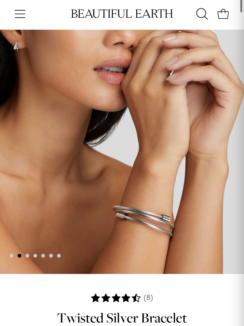 Twisted Silver Bracelet  Silver